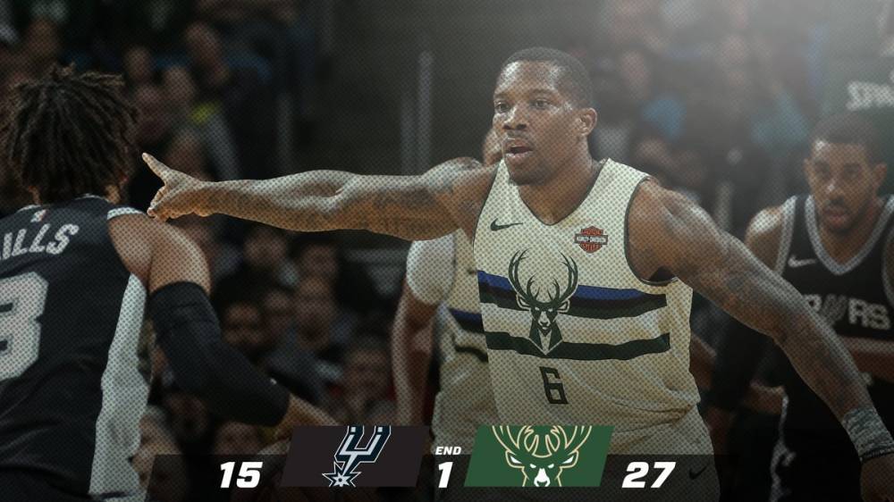 雄鹿逆转马刺,取得六连胜 雄鹿逆转马刺,取得六连胜